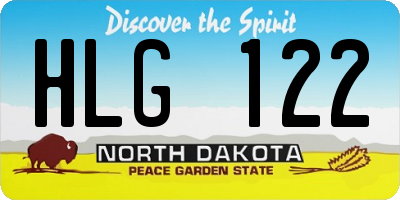 ND license plate HLG122