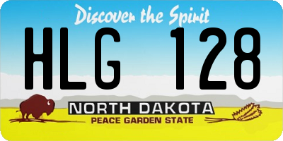 ND license plate HLG128