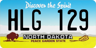 ND license plate HLG129