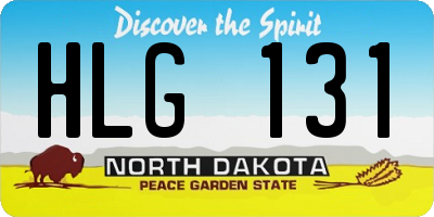 ND license plate HLG131