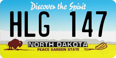 ND license plate HLG147