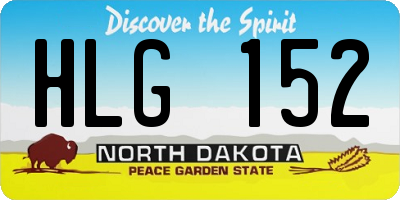 ND license plate HLG152