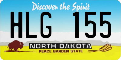 ND license plate HLG155