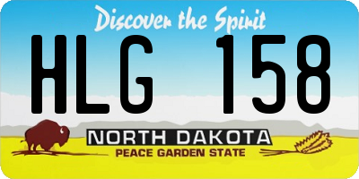 ND license plate HLG158