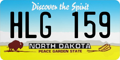 ND license plate HLG159