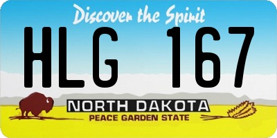 ND license plate HLG167