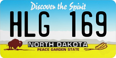 ND license plate HLG169