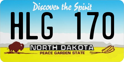 ND license plate HLG170