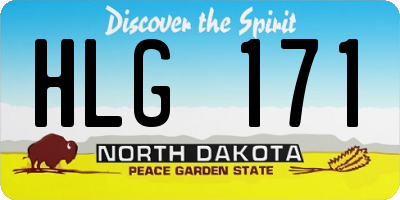 ND license plate HLG171
