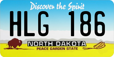ND license plate HLG186