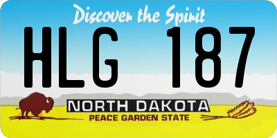 ND license plate HLG187