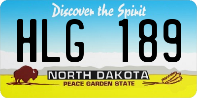 ND license plate HLG189