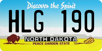 ND license plate HLG190