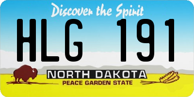 ND license plate HLG191