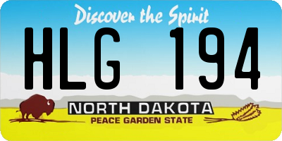 ND license plate HLG194