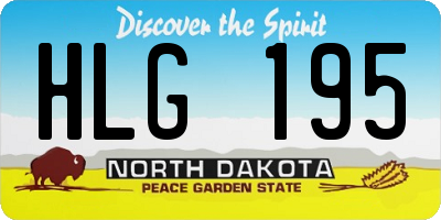 ND license plate HLG195