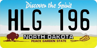 ND license plate HLG196