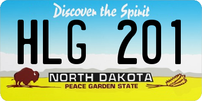 ND license plate HLG201