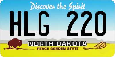 ND license plate HLG220