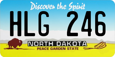 ND license plate HLG246