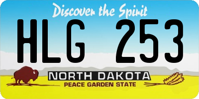 ND license plate HLG253