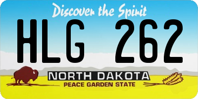 ND license plate HLG262