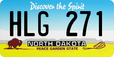 ND license plate HLG271