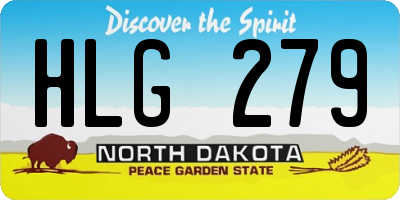 ND license plate HLG279