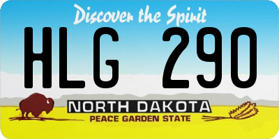 ND license plate HLG290