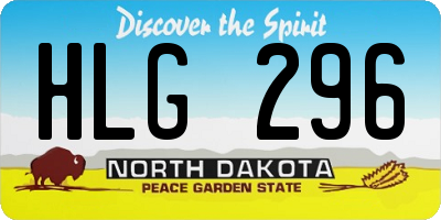 ND license plate HLG296