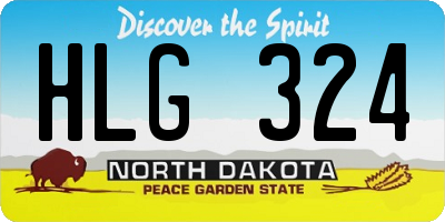 ND license plate HLG324
