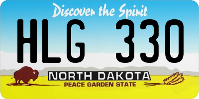 ND license plate HLG330