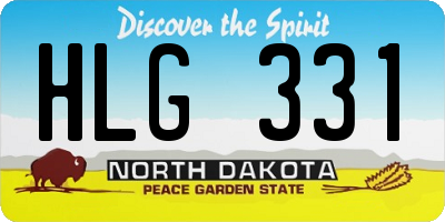 ND license plate HLG331