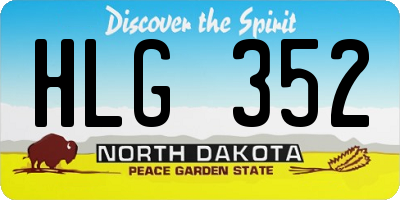 ND license plate HLG352