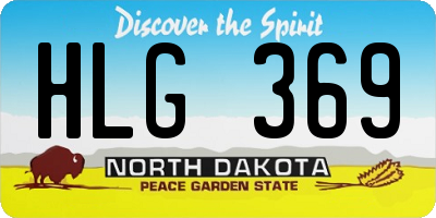 ND license plate HLG369