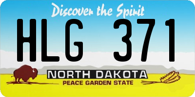 ND license plate HLG371