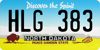 ND license plate HLG383
