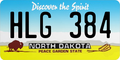 ND license plate HLG384