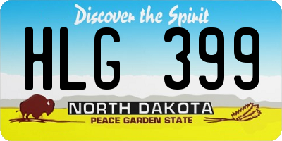 ND license plate HLG399