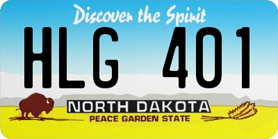 ND license plate HLG401