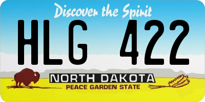 ND license plate HLG422