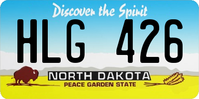 ND license plate HLG426