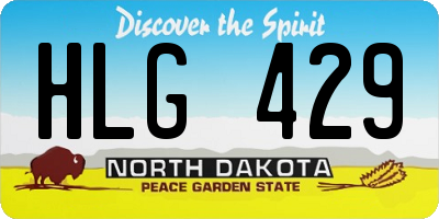 ND license plate HLG429