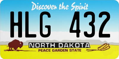 ND license plate HLG432