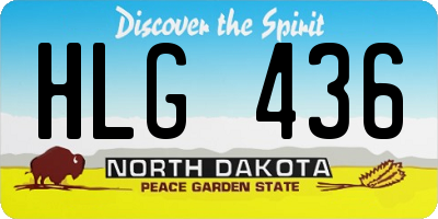 ND license plate HLG436
