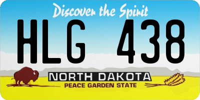 ND license plate HLG438