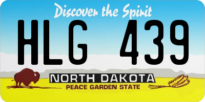 ND license plate HLG439