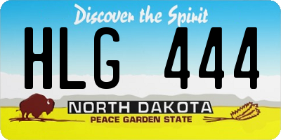 ND license plate HLG444