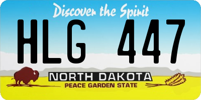 ND license plate HLG447