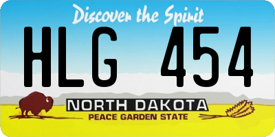ND license plate HLG454